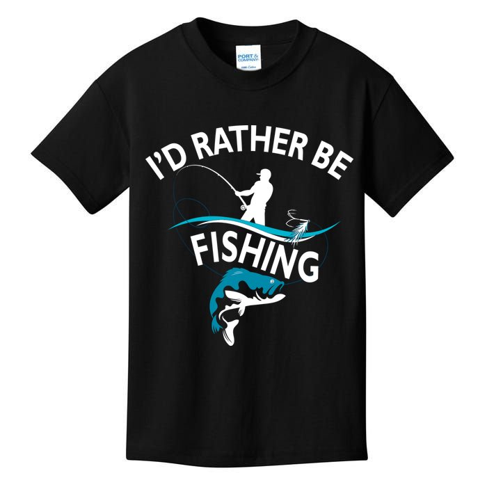 I'd Rather Be Fishing Kids T-Shirt