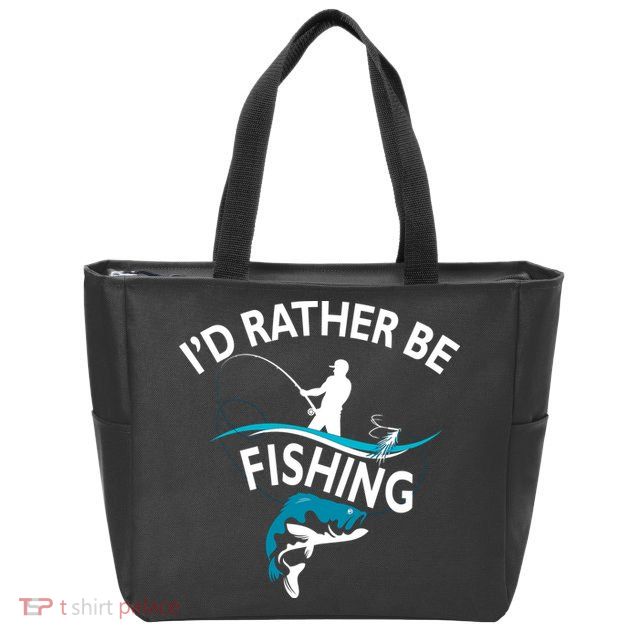 I'd Rather Be Fishing Zip Tote Bag