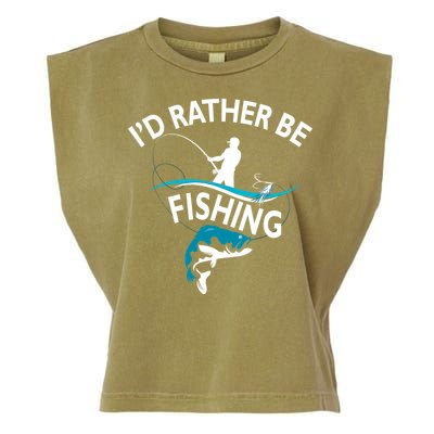 I'd Rather Be Fishing Garment-Dyed Women's Muscle Tee