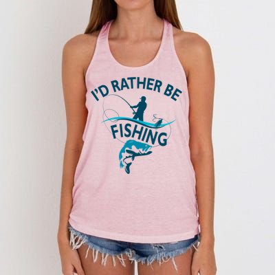 I'd Rather Be Fishing Women's Knotted Racerback Tank