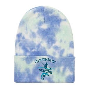 I'd Rather Be Fishing Tie Dye 12in Knit Beanie