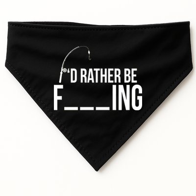 I'd Rather Be Fishing Funny Fisherman USA-Made Doggie Bandana
