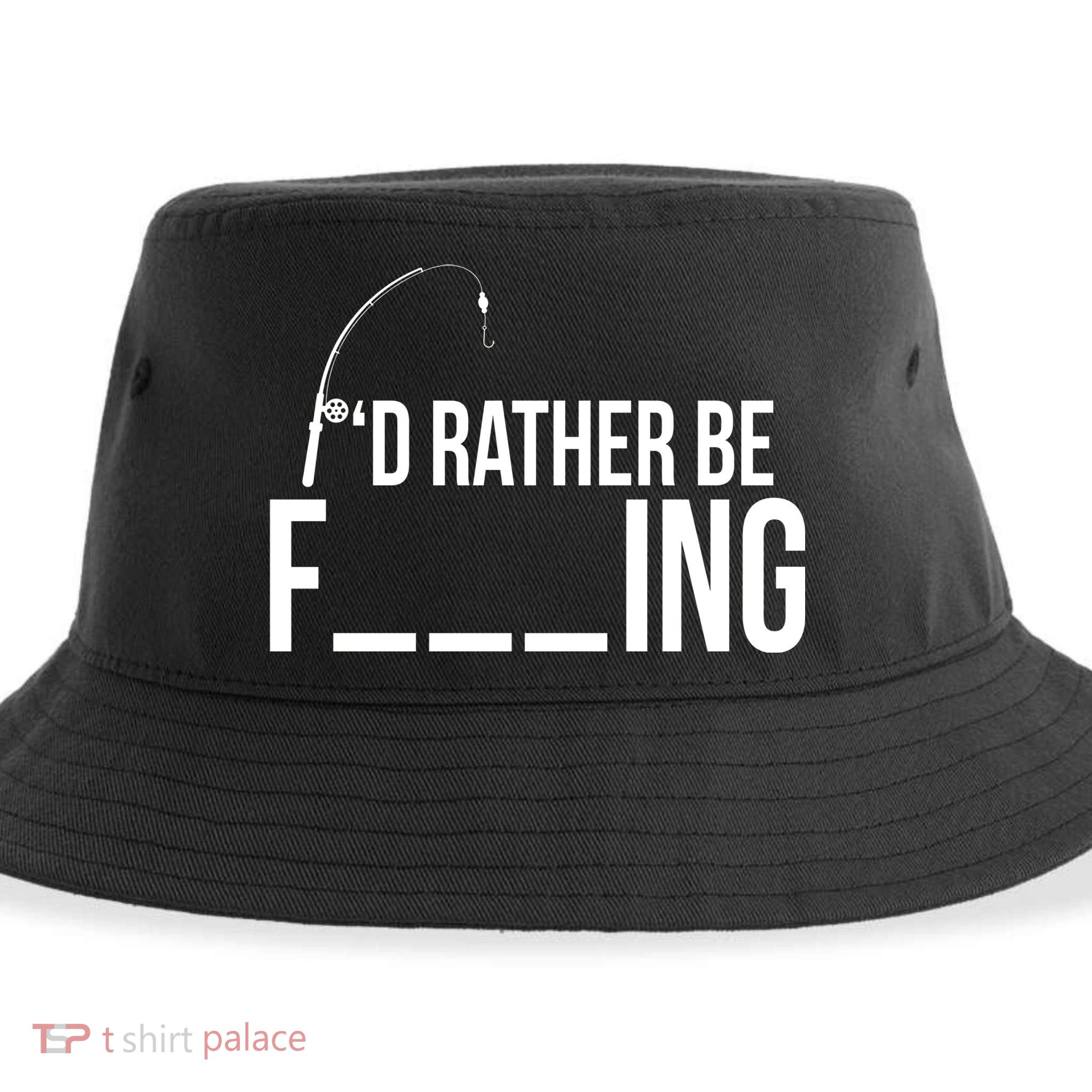 I'd Rather Be Fishing Funny Fisherman Sustainable Bucket Hat
