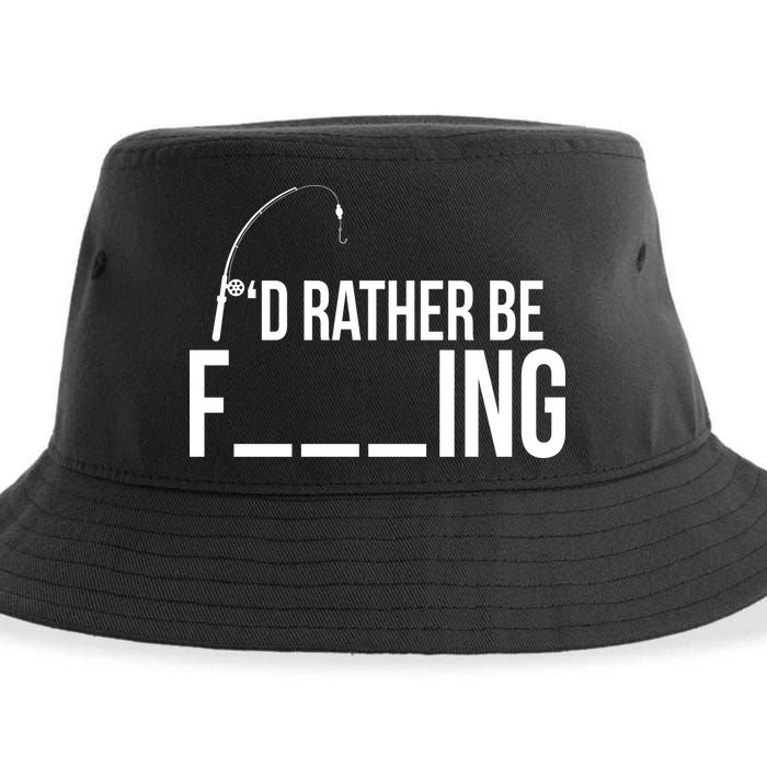 I'd Rather Be Fishing Funny Fisherman Sustainable Bucket Hat