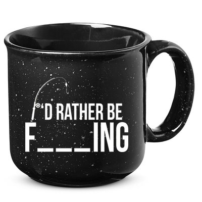I'd Rather Be Fishing Funny Fisherman 15oz Campfire Ceramic Mug