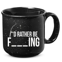 I'd Rather Be Fishing Funny Fisherman 15oz Campfire Ceramic Mug