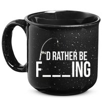 I'd Rather Be Fishing Funny Fisherman 15oz Campfire Ceramic Mug