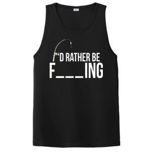 I'd Rather Be Fishing Funny Fisherman PosiCharge Competitor Tank