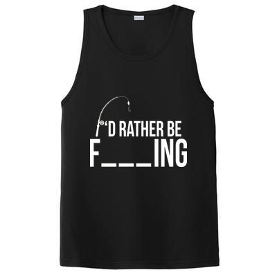 I'd Rather Be Fishing Funny Fisherman PosiCharge Competitor Tank