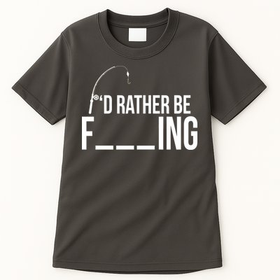 I'd Rather Be Fishing Funny Fisherman Tall T-Shirt