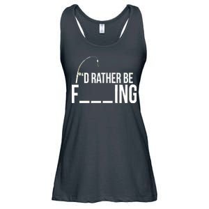 I'd Rather Be Fishing Funny Fisherman Ladies Essential Flowy Tank