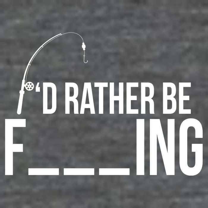 I'd Rather Be Fishing Funny Fisherman Premium T-Shirt
