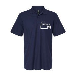 I'd Rather Be Fishing Funny Fisherman Softstyle Adult Sport Polo