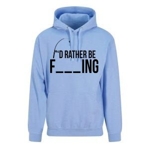 I'd Rather Be Fishing Funny Fisherman Unisex Surf Hoodie