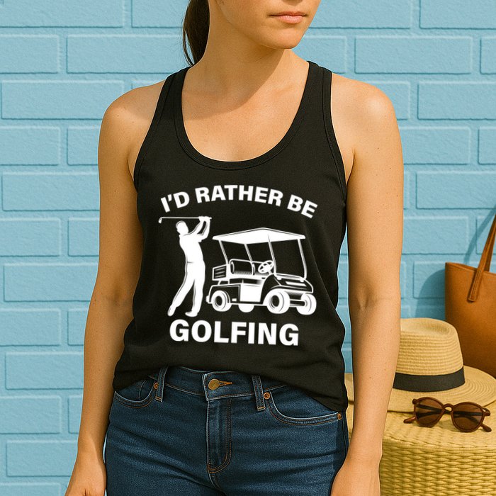 I'd Rather Be Golfing Womens Tank Top