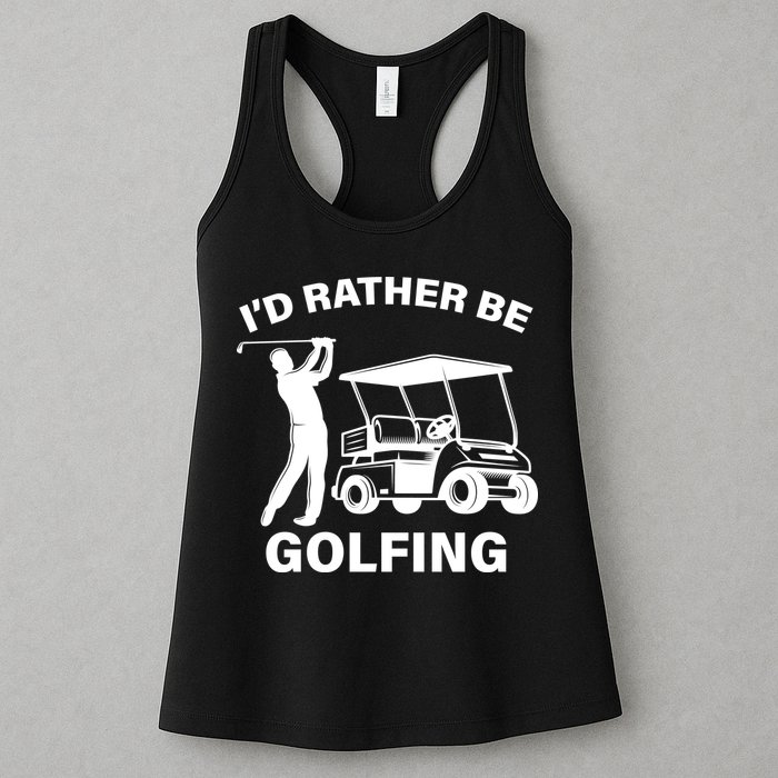 I'd Rather Be Golfing Womens Tank Top