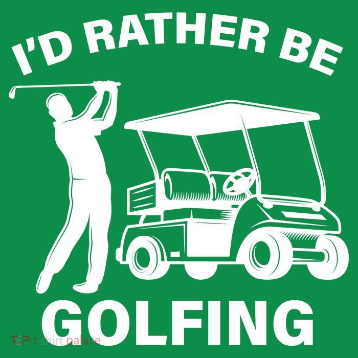 I'd Rather Be Golfing Button
