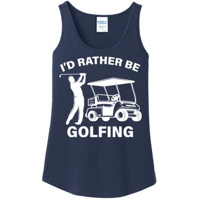 I'd Rather Be Golfing Ladies Essential Tank