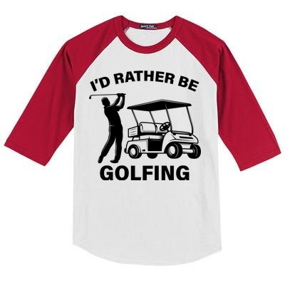 I'd Rather Be Golfing Kids Colorblock Raglan Jersey