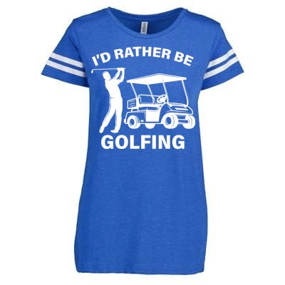 I'd Rather Be Golfing Enza Ladies Jersey Football T-Shirt