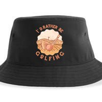 I'd Rather Be Golfing Funny Golf Hobby Sustainable Bucket Hat