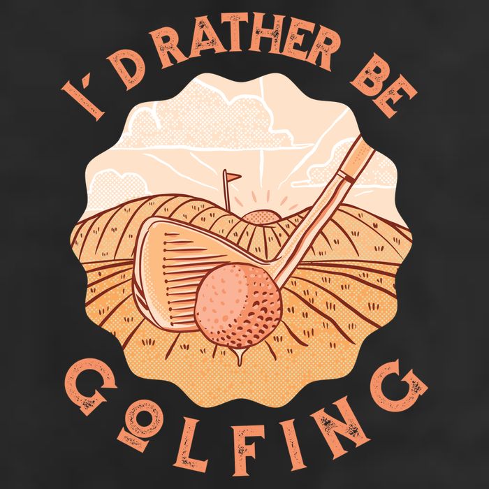 I'd Rather Be Golfing Funny Golf Hobby Adult Drive Performance Visor