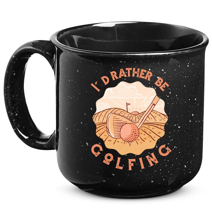 I'd Rather Be Golfing Funny Golf Hobby 15oz Campfire Ceramic Mug