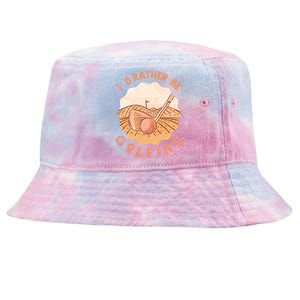 I'd Rather Be Golfing Funny Golf Hobby Tie-Dyed Bucket Hat