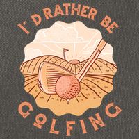 I'd Rather Be Golfing Funny Golf Hobby Cotton Canvas Backpack