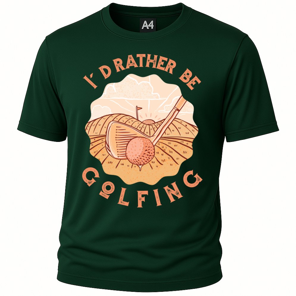 I'd Rather Be Golfing Funny Golf Hobby Performance Shirt