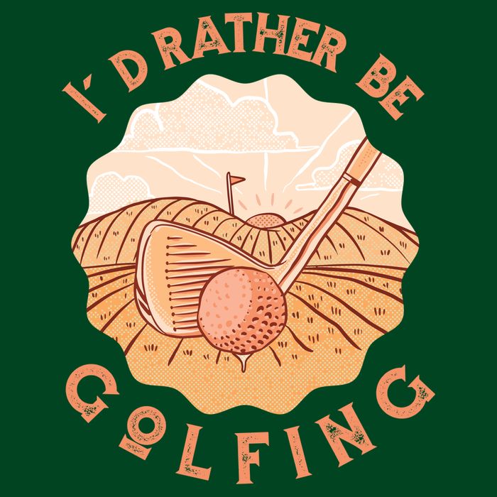 I'd Rather Be Golfing Funny Golf Hobby Apron