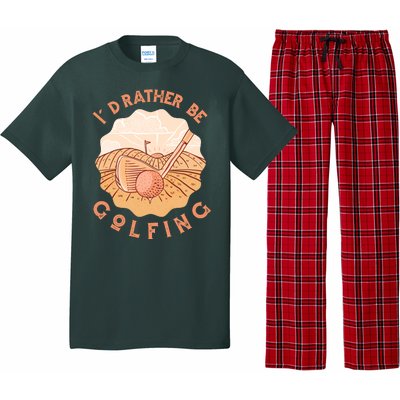 I'd Rather Be Golfing Funny Golf Hobby Pajama Set