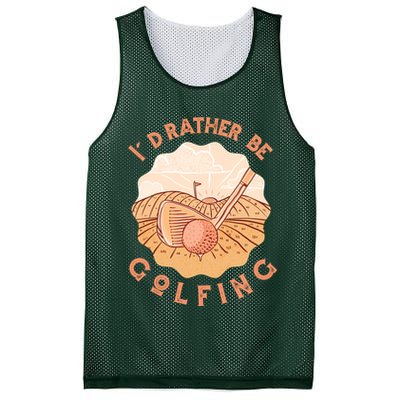 I'd Rather Be Golfing Funny Golf Hobby Mesh Reversible Basketball Jersey Tank