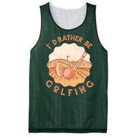 I'd Rather Be Golfing Funny Golf Hobby Mesh Reversible Basketball Jersey Tank