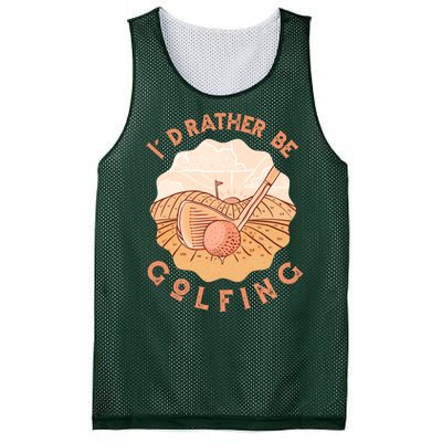 I'd Rather Be Golfing Funny Golf Hobby Mesh Reversible Basketball Jersey Tank