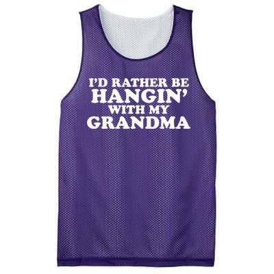 I'd Rather Be Hangin' With My Grandma Mesh Reversible Basketball Jersey Tank