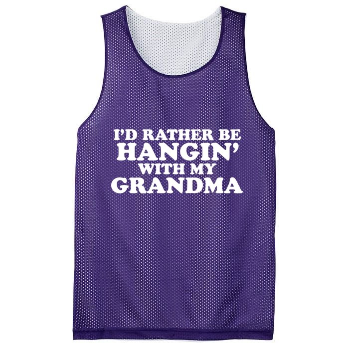 I'd Rather Be Hangin' With My Grandma Mesh Reversible Basketball Jersey Tank