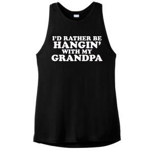 I'd Rather Be Hangin' With My Grandpa Ladies PosiCharge Tri-Blend Wicking Tank