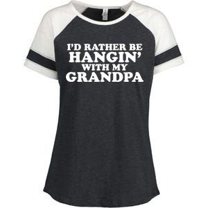 I'd Rather Be Hangin' With My Grandpa Enza Ladies Jersey Colorblock Tee