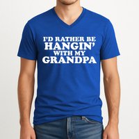 I'd Rather Be Hangin' With My Grandpa V-Neck T-Shirt