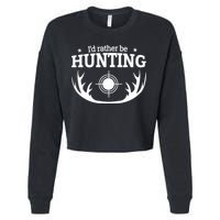 I'd Rather Be Hunting Cropped Pullover Crew
