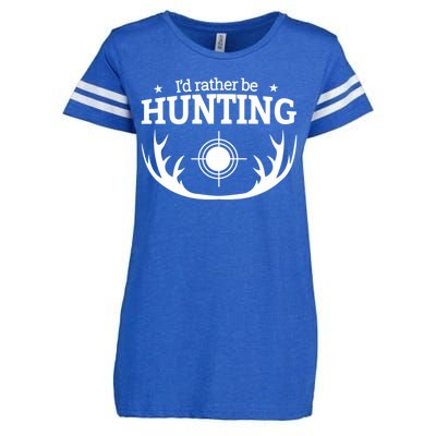 I'd Rather Be Hunting Enza Ladies Jersey Football T-Shirt