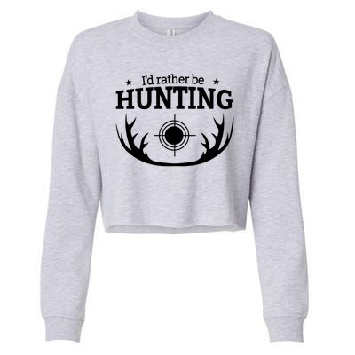 I'd Rather Be Hunting Cropped Pullover Crew