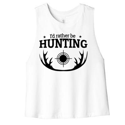 I'd Rather Be Hunting Women's Racerback Cropped Tank