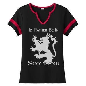 Id Rather Be In Scotland Ladies Halftime Notch Neck Tee