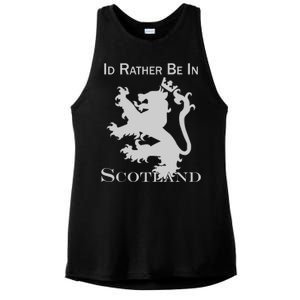 Id Rather Be In Scotland Ladies PosiCharge Tri-Blend Wicking Tank