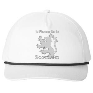 Id Rather Be In Scotland Snapback Five-Panel Rope Hat