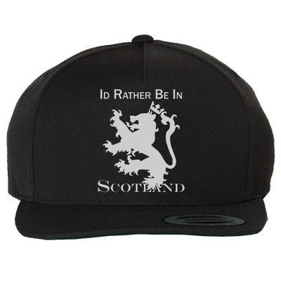 Id Rather Be In Scotland Wool Snapback Cap