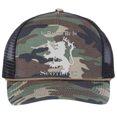 Id Rather Be In Scotland Retro Rope Trucker Hat Cap