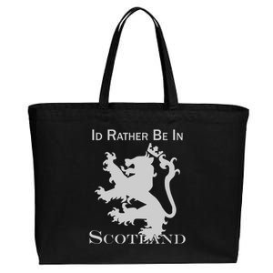 Id Rather Be In Scotland Cotton Canvas Jumbo Tote